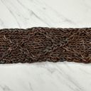 Chico's  Vintage Wide Brown Genuine Leather Braided Woven Belt Size Medium M Photo 8