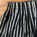 J.Crew  Mercantile High Waisted Black and White Striped Pleated Skirt Size 0 Photo 1