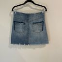 Chelsea and Violet  Two-Tone Distressed Denim Skirt Photo 6