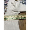 Luna  Moon Embroidered White Top Boho Peasant‎ Blouse Size Medium Photo 7