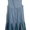 Harper  Denim Chambray Tiered Sleeveless Babydoll Dress Jumper Size M NWT Photo 0