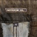 Bermuda Underground Soul  Denim Blue Jean Long Shorts Mid Rise Juniors 11 Photo 2