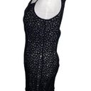 Jessica McClintock Vintage Gunne Sax  Black Silver Lace Slip Mini Dress Size 5/6 Photo 3