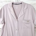 BCBGMAXAZRIA  Women's Button Short Sleeve Pajama Sleep Shirt Dusty Pink Medium Photo 1