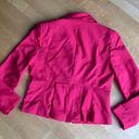 New York & Co. One Button Blazer, Back Pleat, Coral Orange, Size 10 Photo 2