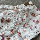 American Eagle ✨  Women White Pink Floral Denim High Rise Mom Shorts 4 Photo 6