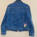 DL1961  Denim Jean Jacket Size L Blue Custom Patches Donut Ice Cream Applique Photo 8