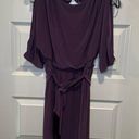 Jessica Simpson  Purple Scoop Neck Slit Sleeve Aline Dress S Photo 0