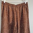 J.Jill  Women’s Brown White Polka Dot Wide Leg Cropped Pants Large Petite Photo 5