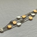 Brighton :Mediterranean Gold & Silver tone Bracelet- multistrand with style discs Photo 4