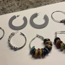 Lot Of 4 Variety of Costume Jewelry Earrings Pierced Hoops Photo 1