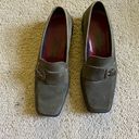 Salvatore Ferragamo Authentic  square toe suede loafers western buckle green Photo 3