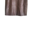 ZARA Skirt Women L Brown A-line Exposed Back Zipper Faux Leather Mini Lined Photo 5