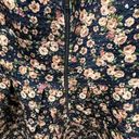 Sans Souci  blue floral strapless dress size small Photo 8