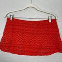 Catalina  Women M Red Crochet Skirt Bikini Bottom Swimsuit Summer Cruise Vacation Photo 3