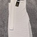 Pretty Little Thing  White Swirl Textured Bodycon Dress Photo 1