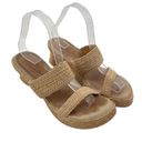 sbicca  Womens Jute Wedge Sandals Jute Platform Slip On 2.5" Heels Beige Size 8 Photo 1