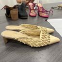 Sam Edelman  Synder Mesh Mules Pointed Toe Kitten Heel Pointed Toe Cream Size 6.5 Photo 2