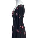 Aeropostale Womens Seriously Soft Stretch Floral Skater Dress Black Size S Boho Photo 10