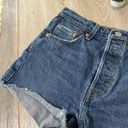 Levi's Women’s Levi’s 501 Dark Wash Denim Jean Cut Off Shorts Size 25 Photo 2