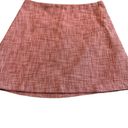 Wilfred  Aritzia Tweed Mini Skirt Coral Cotton Fully Lined Size Small Women's Photo 3