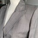 Anne Klein  Women's Gray Wool Blend One-Button Blazer Size 6 Tailored Long Sleeve Photo 3