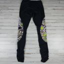 Gottex Black & green print low rise ruched athletic yoga leggings Photo 8