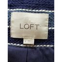 The Loft  Women's Blue Striped Cotton Long Sleeve Full Zip Front Casual Jacket Size 6 Photo 8