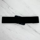 Buckle Black Floral Beaded  Stretch Cinch Belt Size Medium M Large L Womens Photo 1