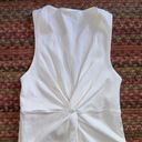 One Piece WHITE BASIC RIBBED V NECK TWIST FRONT BODYSUIT  Photo 1