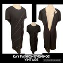 Leslie Fay  Evenings Black Sequined Gown Size 18-Vintage 80’s Era- EUC Photo 1