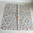 Vintage 90s Cottage Granola Brown Floral Cotton Square Neck Tie Bandana Photo 2