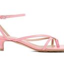  Bottega Veneta Square-Toe Heeled Sandals in Pink Size 42 Photo 0