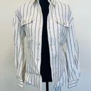 Polo  RALPH LAUREN Stripe-pattern button-up linen shirt Jacket Size 6 Photo 0