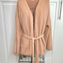 Pink Lily Distracted By You Mocha Wrap Tie Cardigan Size Medium Photo 3