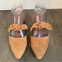 Chelsea and Violet  Tan Suede Leather Molly Bow Heel Mule Women’s Size 6 Photo 5