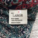 Ban Jara  Womens Large Red Blue Mixed Print V-Neck Tank Dress with Pockets Photo 4