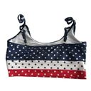 Beach Riot NEW  Eva Cropped Tank Bikini Top Polka Dot Red White Blue Size Small Photo 6