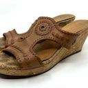 Jack Rogers  Brown Leather Cork Wedge Sandals Women's 9 US Photo 0