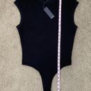 The Range  Sueded Jersey Ringer T Bodysuit Black Photo 7