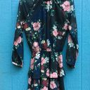 Yumi Kim  Class Act Black Floral Mini Dress Tiered Ruffle Short LBD Flowers M Photo 4