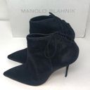 Manolo Blahnik black calf hair pointed booties, size 40, NWOT Photo 10