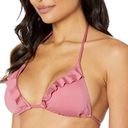 Mulberry Soluna Under Sun Triangle Ruffle Swim Bikini Top  Pink D Cup NWT Photo 2