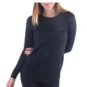 Zyia Black Chill Long Sleeve Tee Sz. XL Breathable Yoga Work Out Top Athletic Photo 0