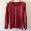 Zyia  Shirt Womens Medium Red Long Sleeve Activewear Running Workout Gym Yoga Photo 0