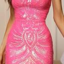 Boutique Pink Strapless Maxi Dress Photo 5