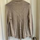 Dress Barn  light tan knit open front cardigan sweater women, M Photo 15