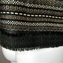 Chico's  Royal Tweed Jacket Black Gold Silver Open Blazer Bracelet Sleeve Sz 1 M 8 Photo 5