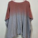 J Jill Purejill Poncho‎ Sweater. One Size. Dip dyed. Peachy gray. Orange Photo 2