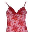 White Fox Boutique  - Floral Lace Trim Sleeveless Midi Dress in Pink & Red Photo 1